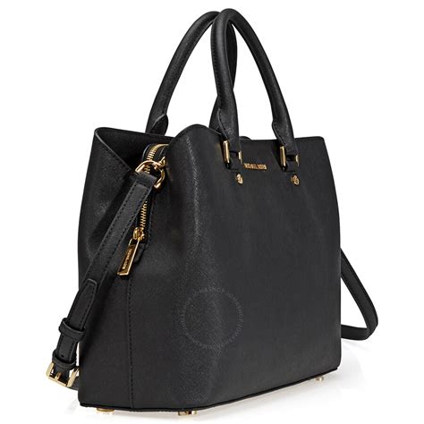 michael kors savannah small black|Michael Kors saffiano bag black.